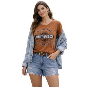 Harley-Davidson Fort Myers Florida 2013 Burnt Orange T-Shirt Size L